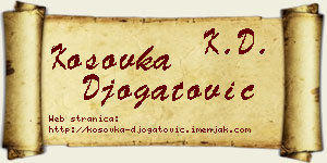 Kosovka Đogatović vizit kartica